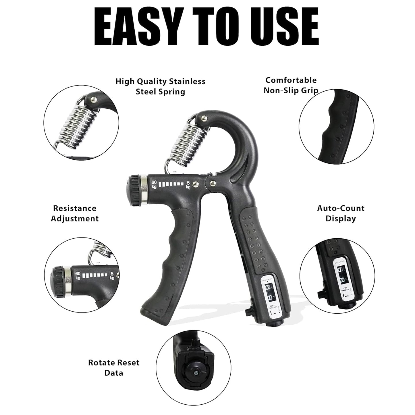 Build Strong Grip With Adjustable Hand Gripper